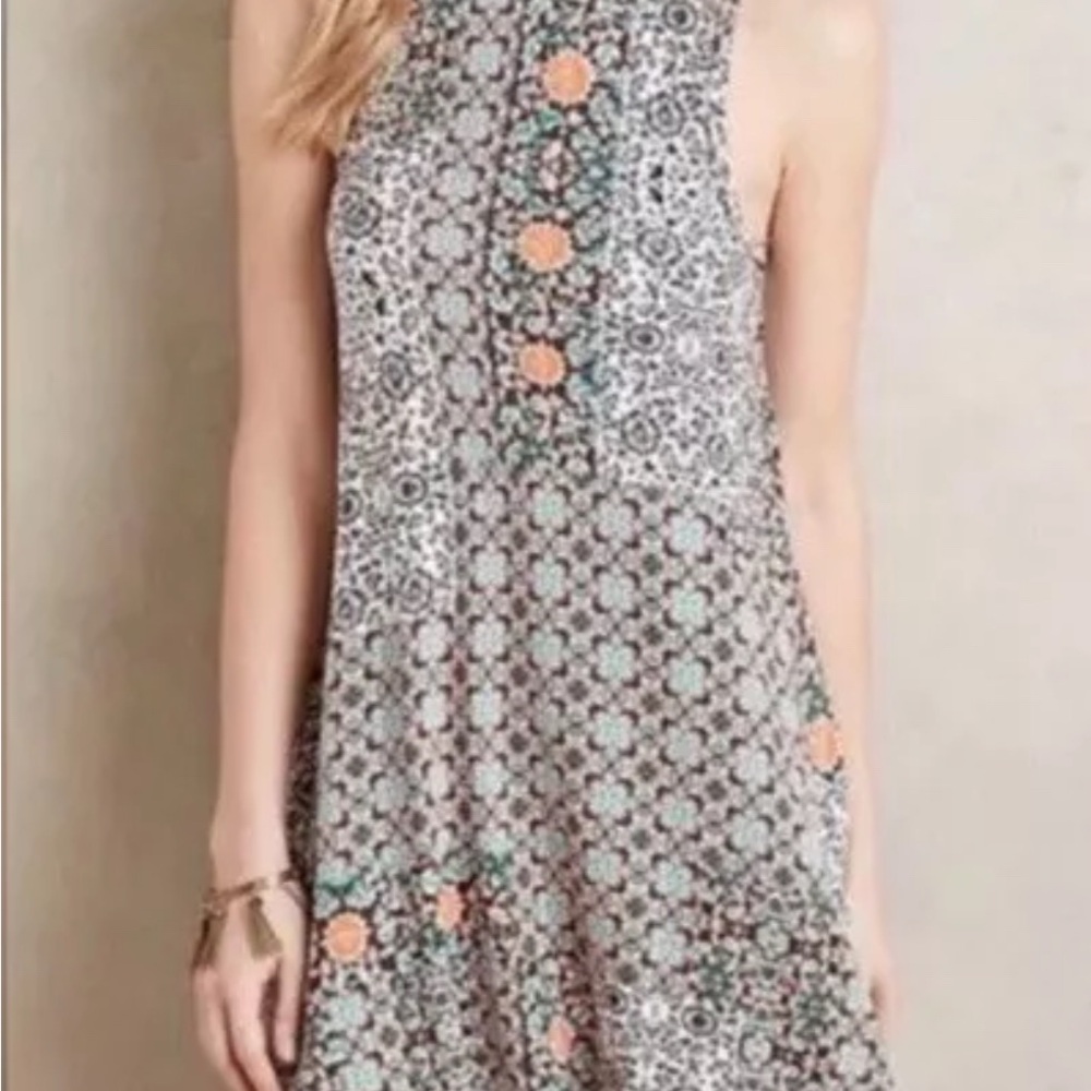 Maeve Black and White Tiered Halter Sundress
